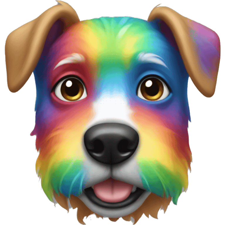 Rainbow dog emoji