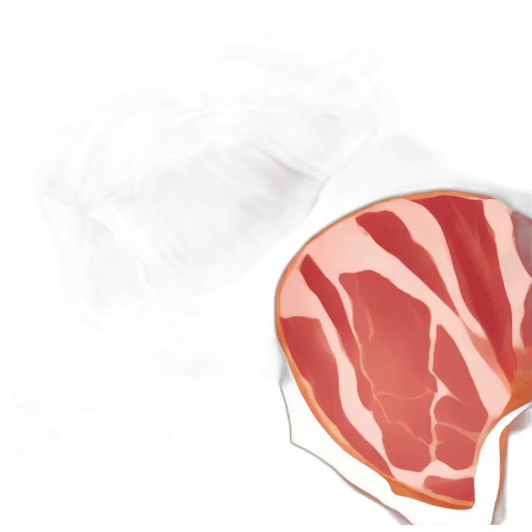 finely sliced spanish iberico ham emoji