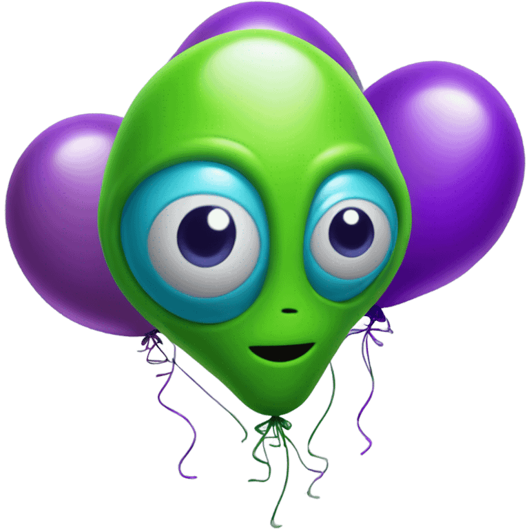 Balloon alien emoji