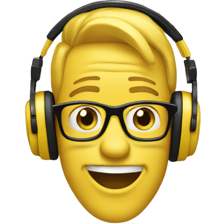 goofy dj yellow emoji  emoji