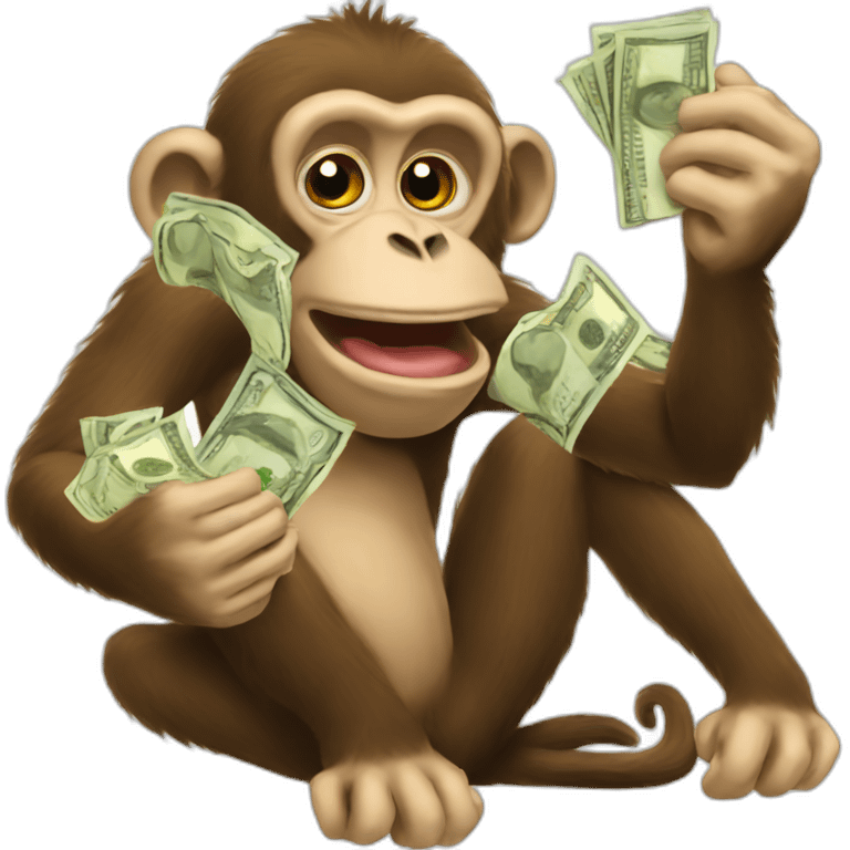 ugly-monkey-with-money emoji