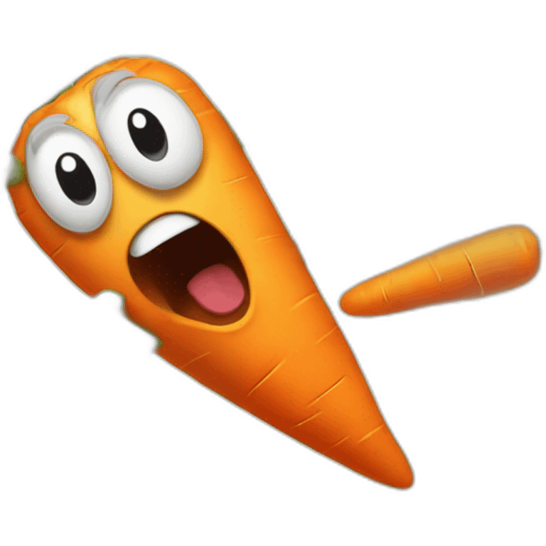 Screaming carrot emoji