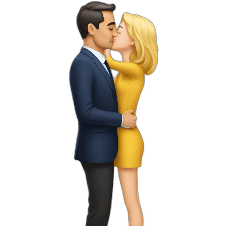 Gérald darmanin kiss a woman emoji