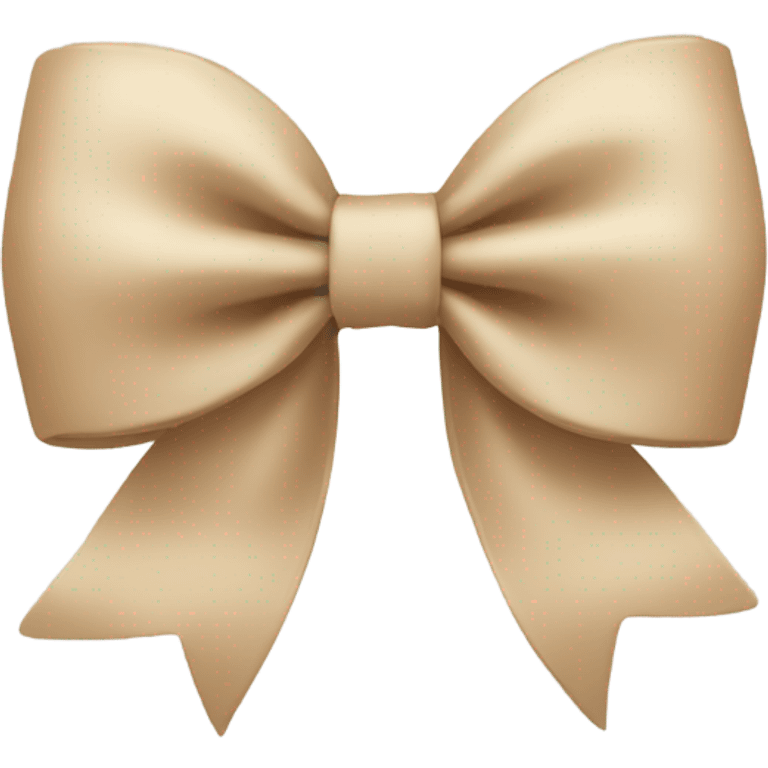 Beige bow emoji