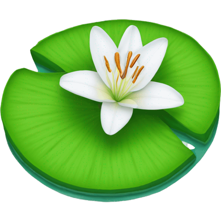 Lily on lilypad emoji