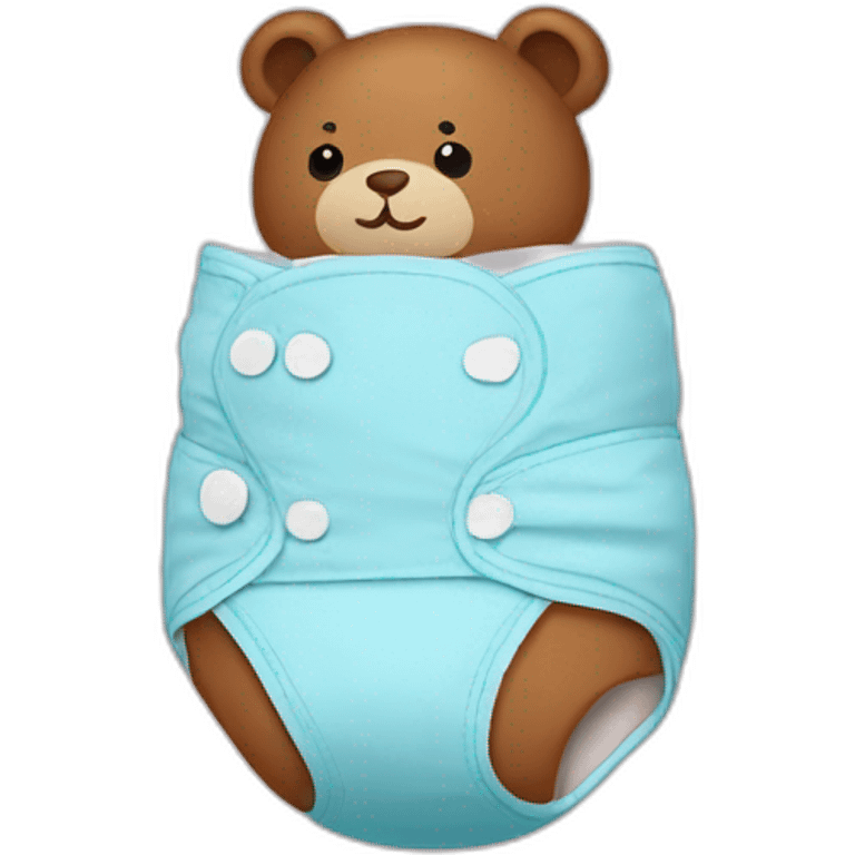 Teddy bear diaper emoji