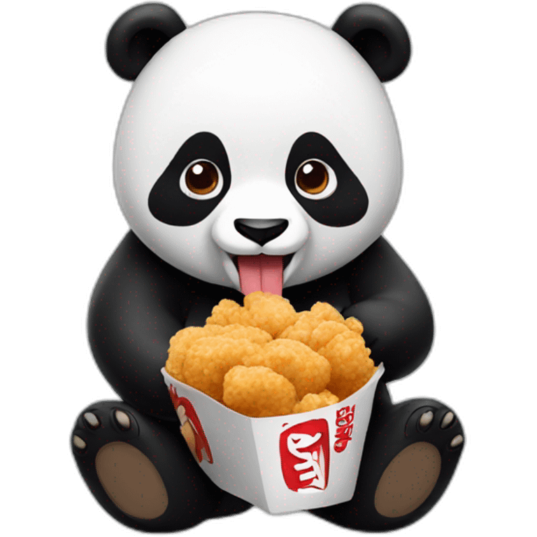 Panda eating kfc emoji