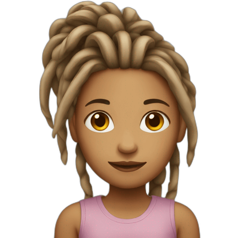 girl with dreadlocks emoji