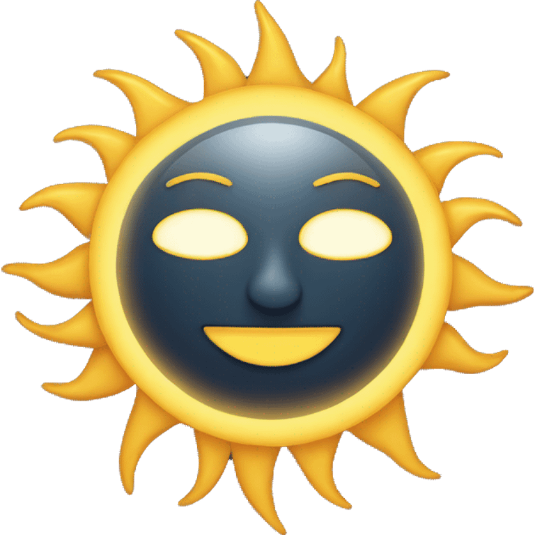 Sun and mixed with moon emoji