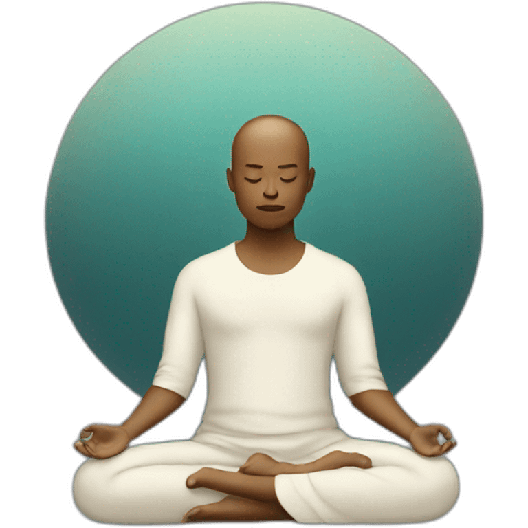 a person meditating emoji