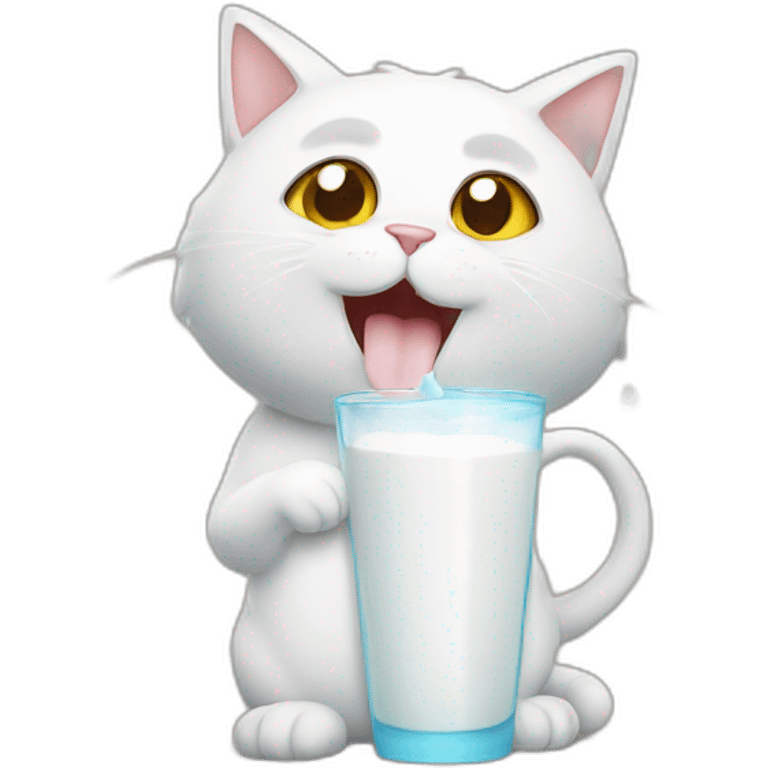 milk drinking cat emoji