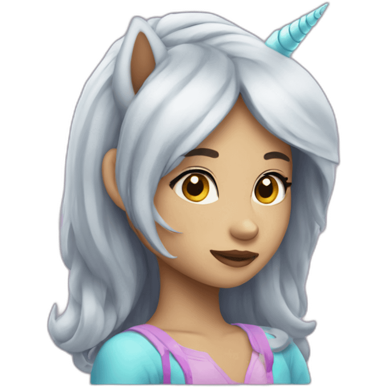 Licorne girl emoji