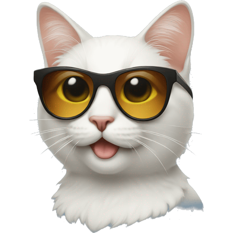 Cat with sunglasses emoji