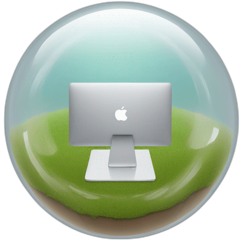 macbook inside a bubble emoji