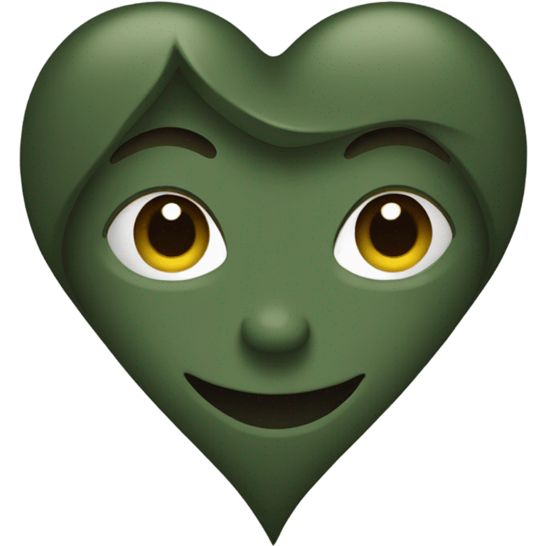 Army green heart emoji