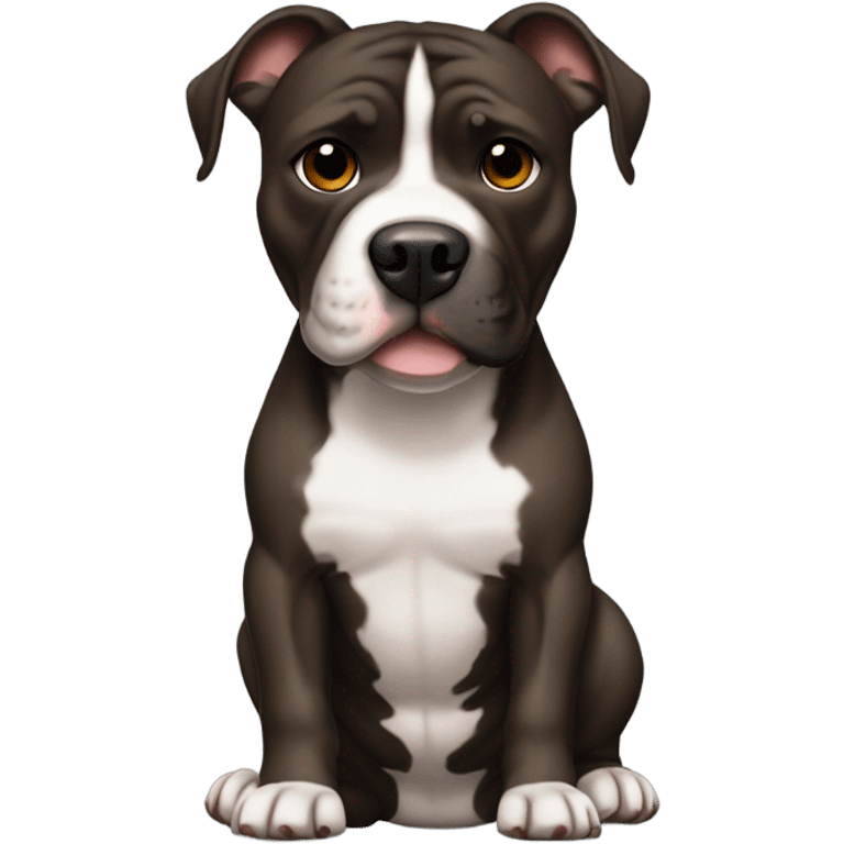 American pitbull terrier dark brindle emoji