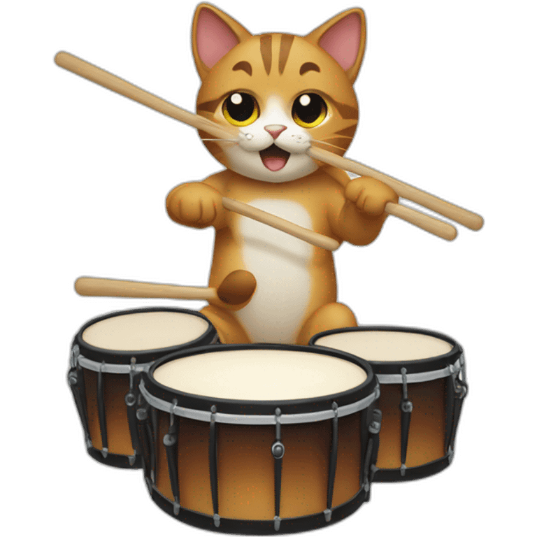 cat drumming emoji