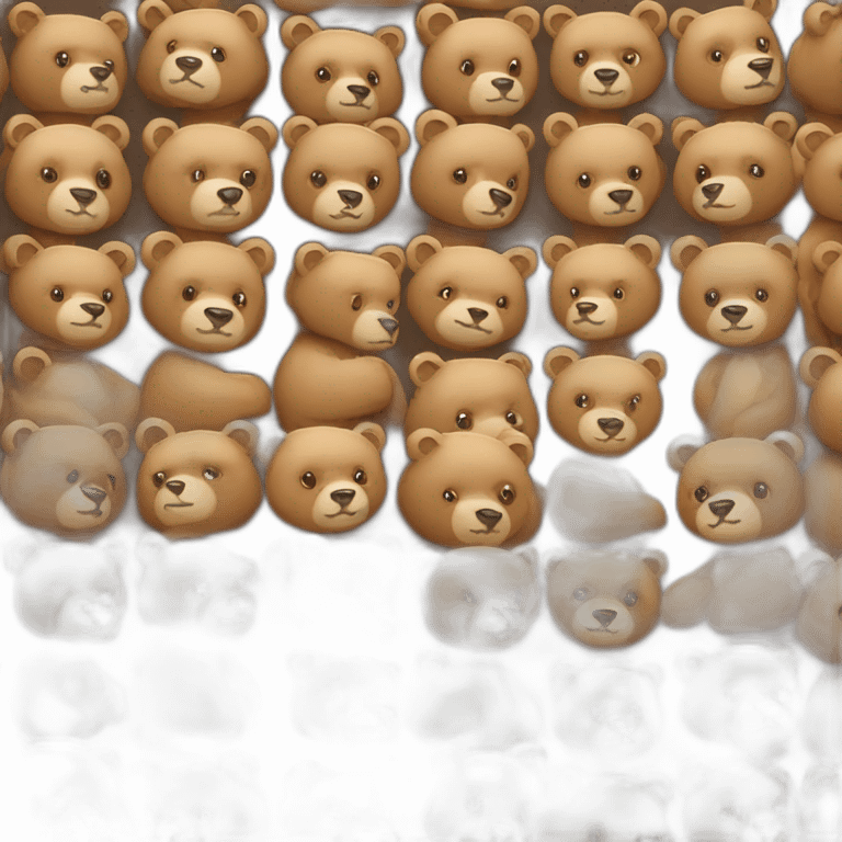 a lot of bears in queue emoji