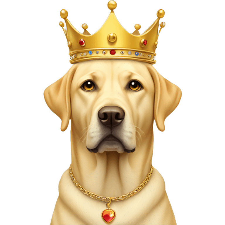 King Yellow lab with crown emoji