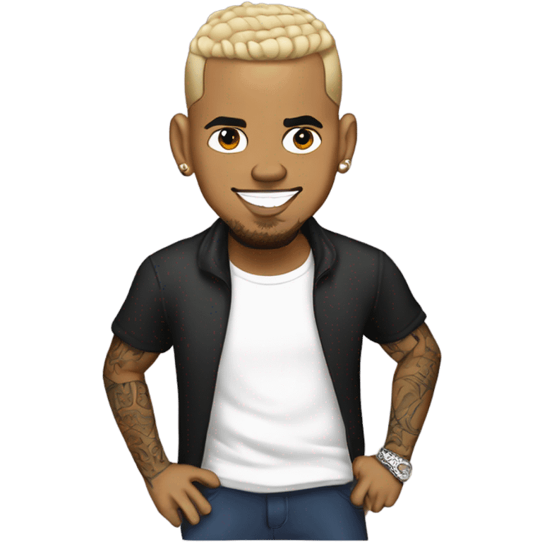 Fun Cartoon Chris Brown  emoji