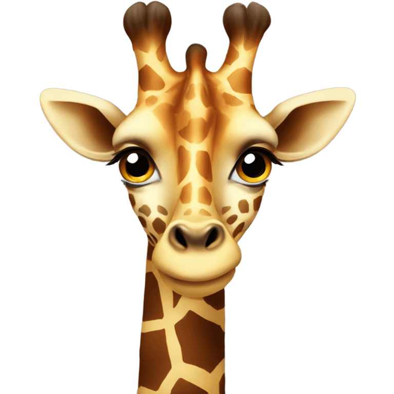 Giraffe with big eyes  emoji