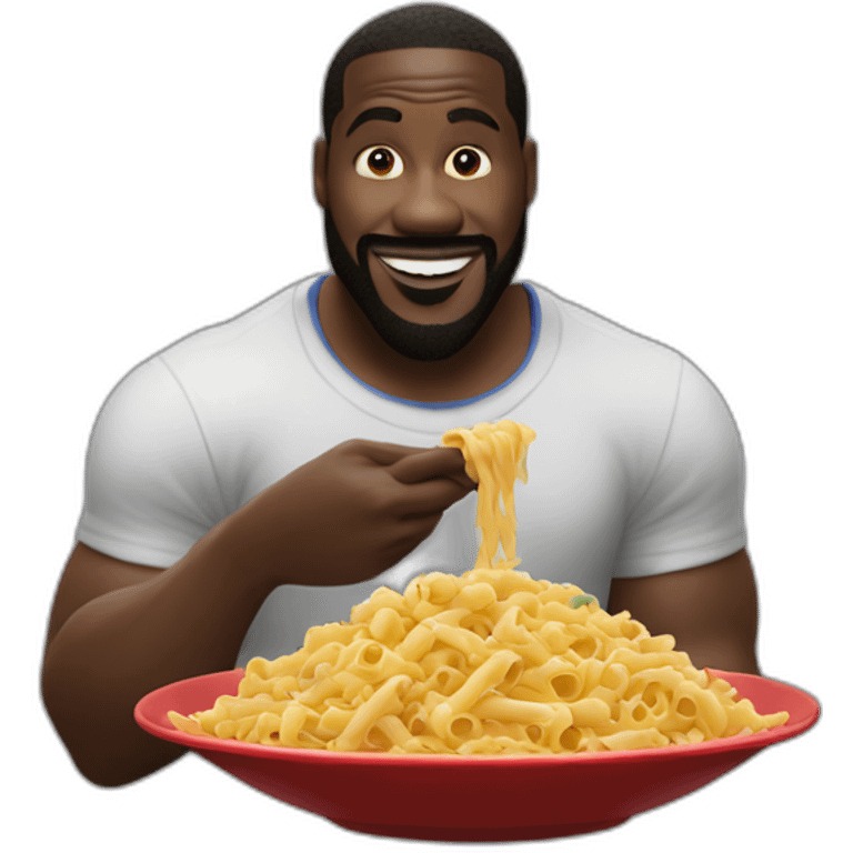 shaquile o’ neal eating mario star pasta powerup emoji