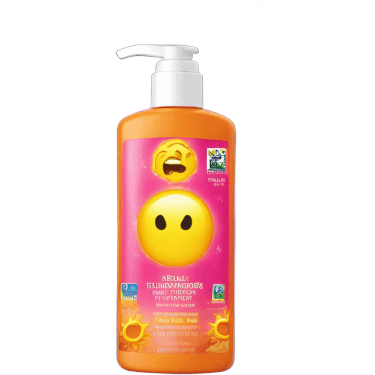 Lotion of tanning liquid  emoji