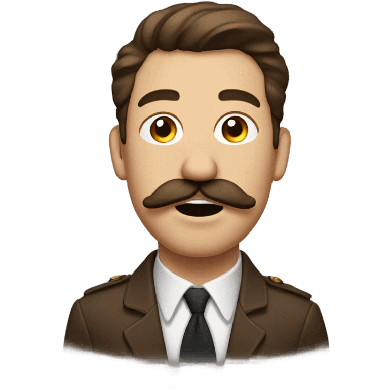 Brown haired guy with a mustache eyes rolling back board blowing air out of his mouth emoji