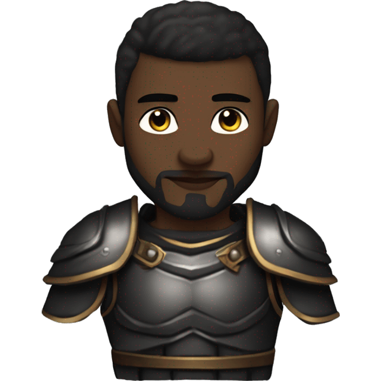 gladiator human male in black armor rpg fantasy emoji