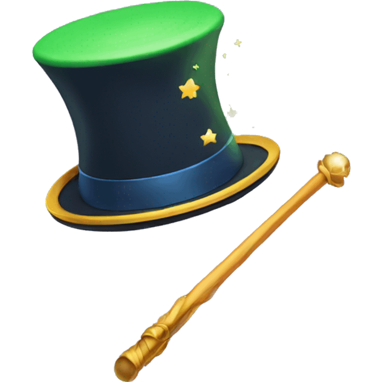 magic hat and wand emoji