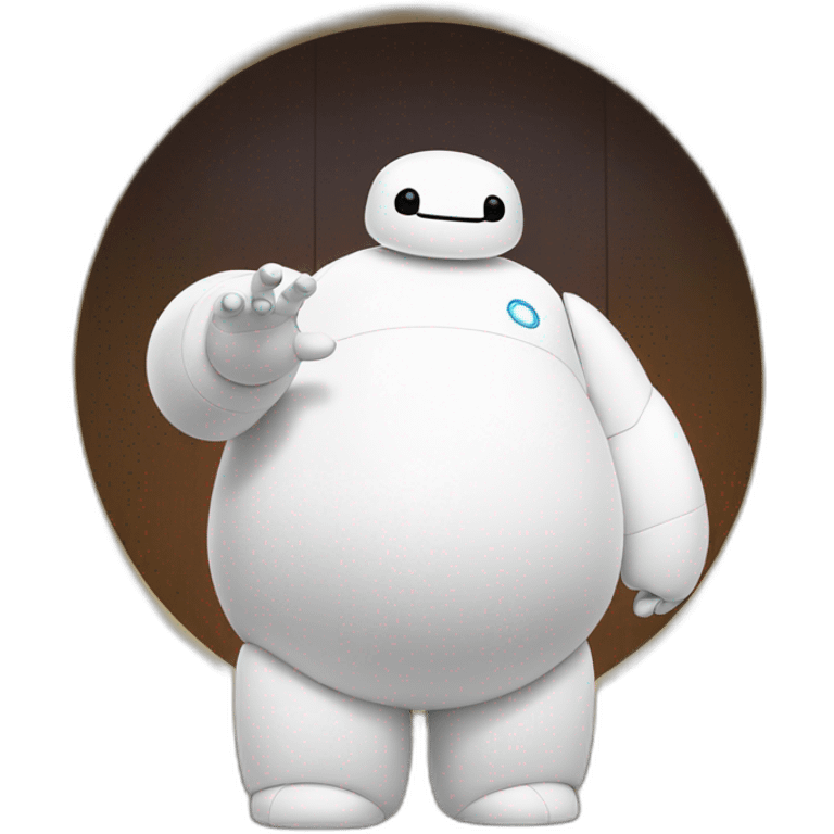 Baymax saying bye emoji