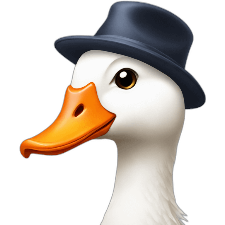 goose with a hat emoji