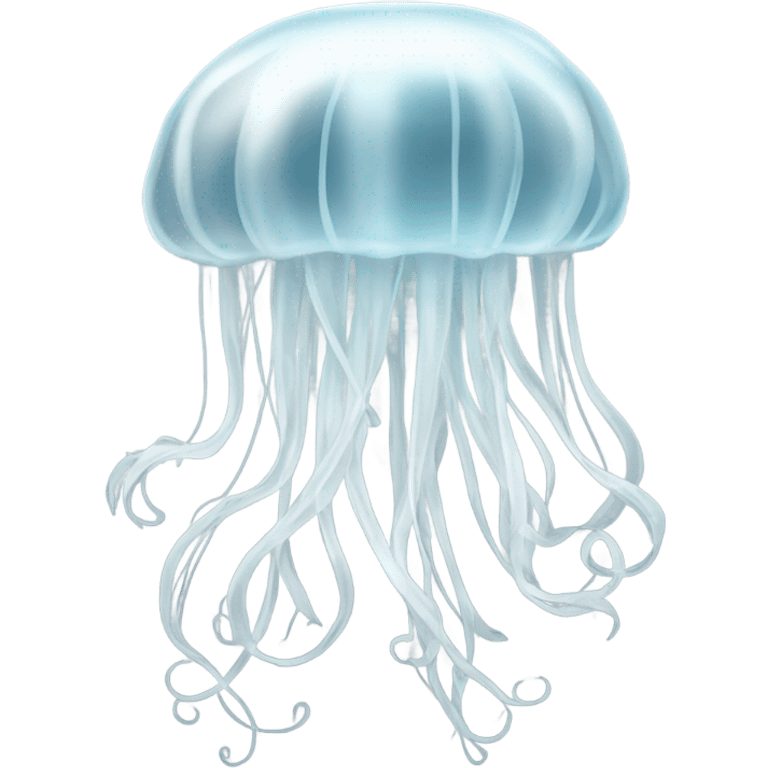 White jelly fish realistic  emoji