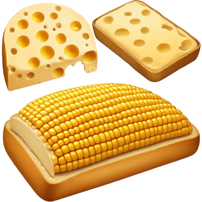 corn cheese and bread emoji