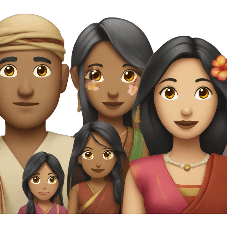 Indian women and Japanese men  emoji