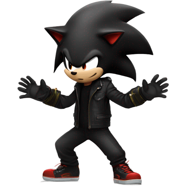 Shadow the hedgehog holding hands with Keanu reeves  emoji