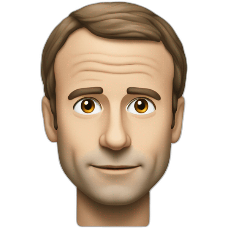 Macron avec le nez couvert de blanc emoji