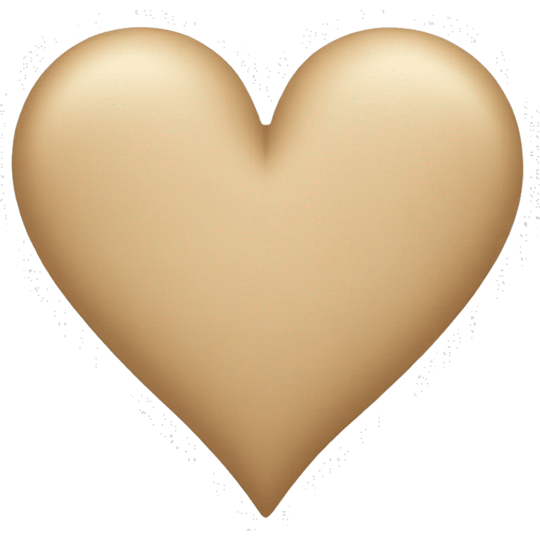 Beige IOS heart emoji