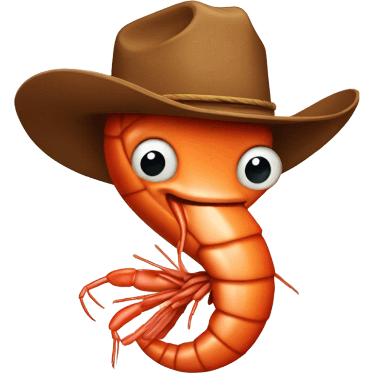 Shrimp with cowboy hat emoji