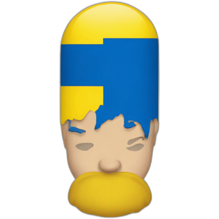 Putin with Ukrainian flag emoji