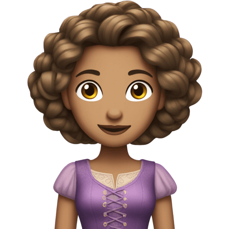 brunette short hair rapunzel  emoji