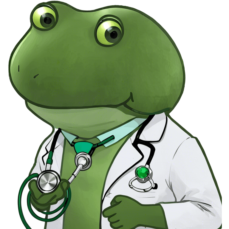 doctor bufo holding a green gem emoji