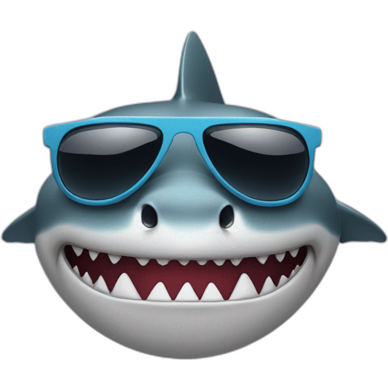 Shark with sunglasses on his eyes emoji