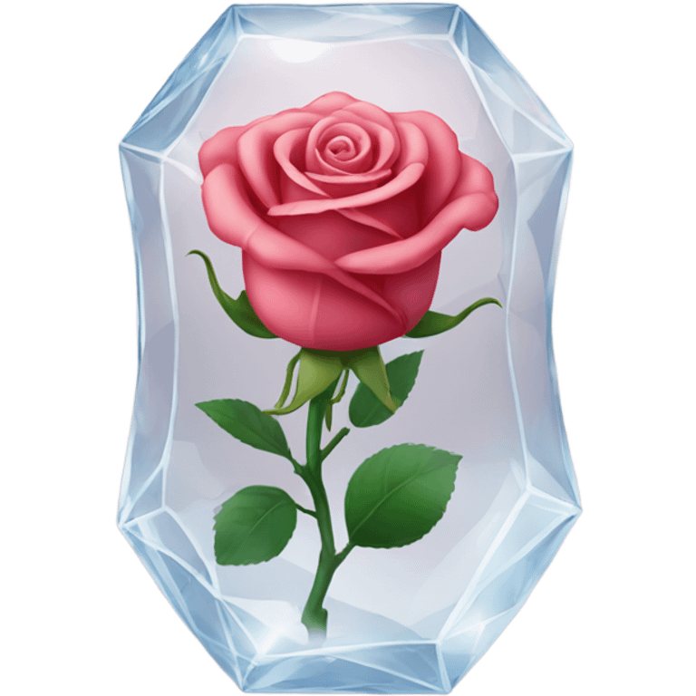 a rose in a cristal  emoji