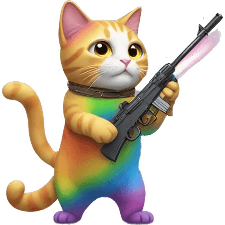 rainbow cat shooting rainbow from his hutt emoji