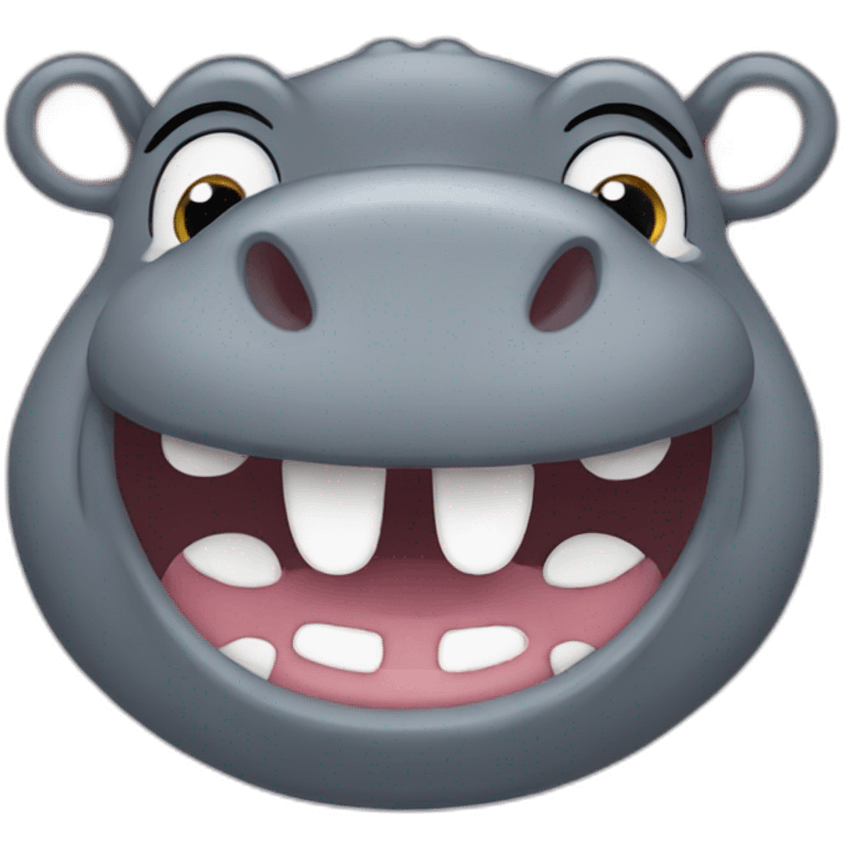 hippo smile emoji