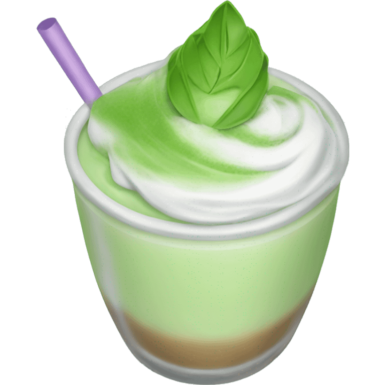 Iced lawender matcha latte emoji