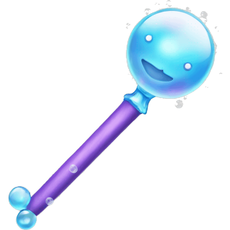 Galinda wand with bubbles surrounding it emoji