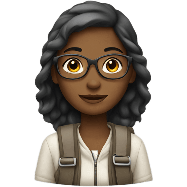 A girl travelling emoji