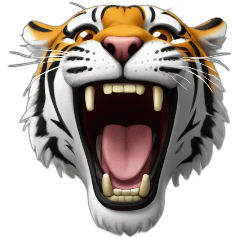 javan tiger roaring emoji